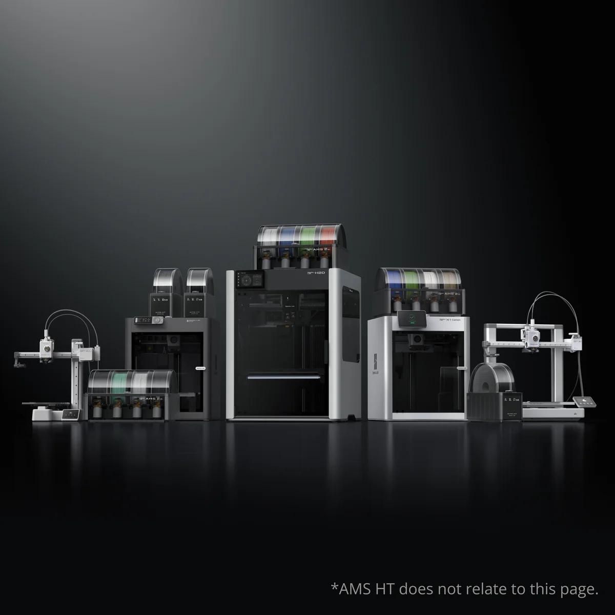 AMS 2 Pro with the Bambu Lab printer lineup