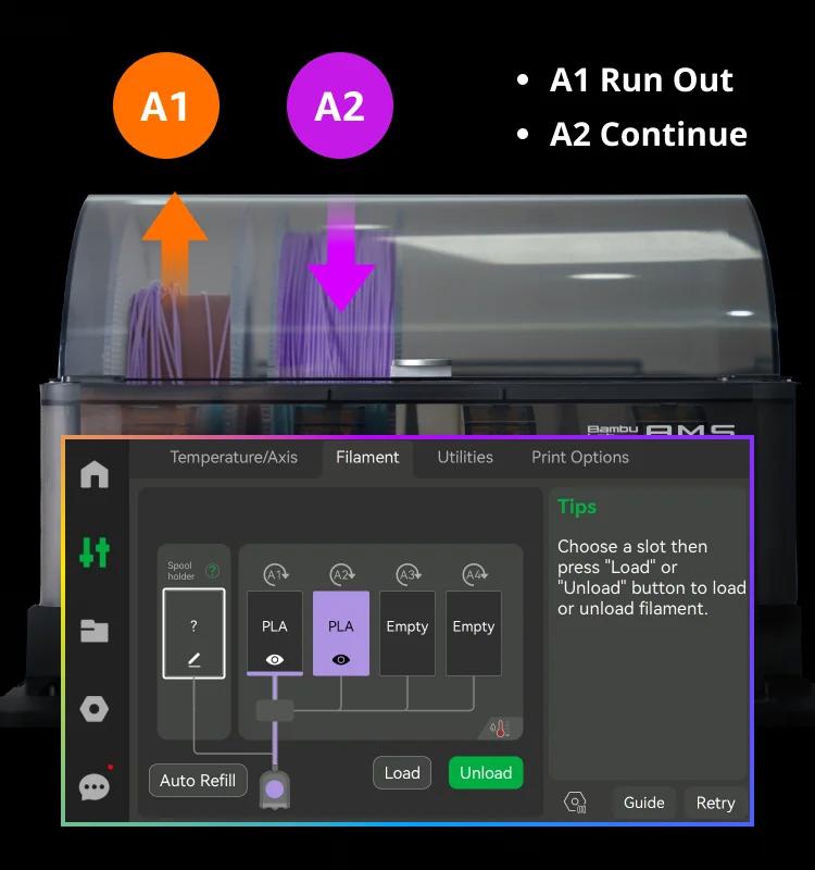 AMS automatic filament backup